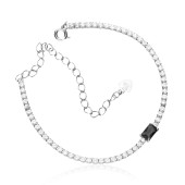 Bratara tennis argint cu piatra neagra DiAmanti SMT-1021B-B-AS